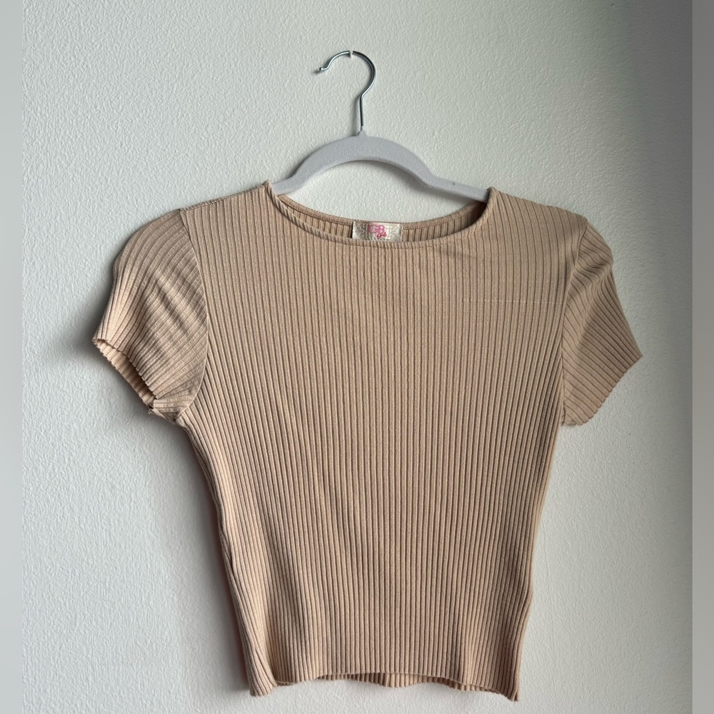 super cute beige top matches with anything! never been worn before
